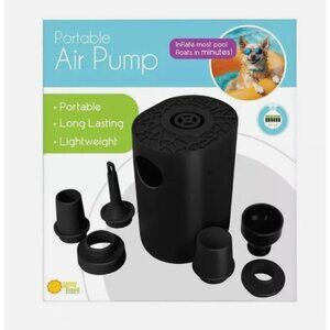 Mini Portable Battery Powered Air Pump With Multiple Nozzles Inflates & Deflates
